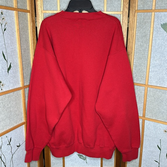 Vintage WISCONSIN UNIVERSITY Sweatshirt Pullover Sleeve Red 90s USA Large Unisex - Picture 5 of 6